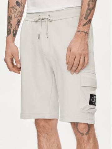 Calvin Klein Jeans Спортивні шорти Monologo Badge J30J325132 Сірий Regular Fit Calvin Klein Jeans Спортивні шорти Monologo Badge J30J325132 Сірий Regular Fit