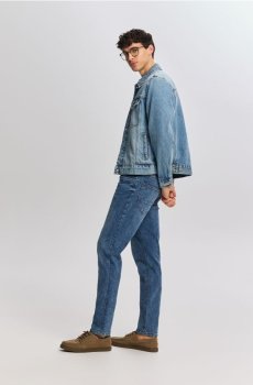 Reserved - Джинси slim із вареним ефектом - синій - YU859-55J