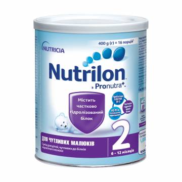 Детская молочная сухая смесь Nutrilon 2 для чувствительных малышей, 6-12 месяцев, 400 г Детская молочная сухая смесь Nutrilon 2 для чувствительных малышей, 6-12 месяцев, 400 г