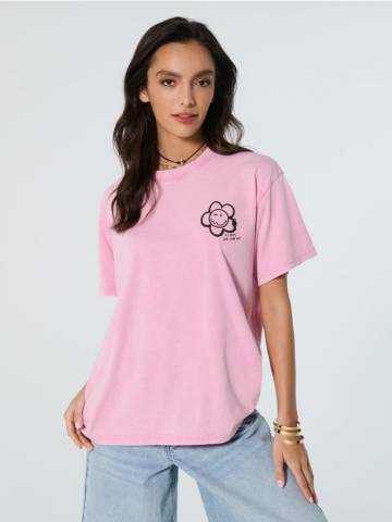 Футболка loose fit SmileyWorld® - рожевий Футболка loose fit SmileyWorld® - рожевий