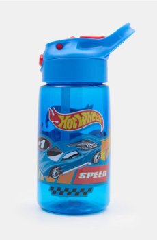 Пляшка для води з ручкою та соломинкою Hot Wheels - різнобарвний