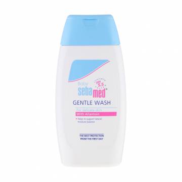 Детская эмульсия для умывания для тела и волос Sebamed Baby Gentle Wash pH 5.5 с алантоином, 200 мл Детская эмульсия для умывания для тела и волос Sebamed Baby Gentle Wash pH 5.5 с алантоином, 200 мл