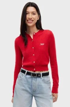 Женский красный кардиган POINTELLE Красный M Tommy Jeans DW0DW22931