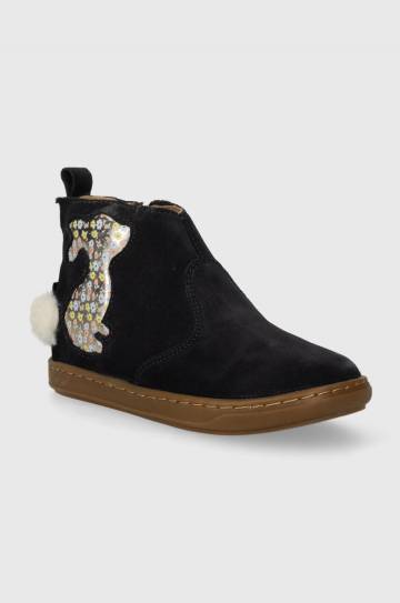 Детские замшевые ботинки Shoo Pom цвет синий