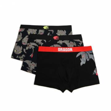 Cropp - Боксери з принтом, 3 пар How to Train Your Dragon - чорний Cropp - Боксери з принтом, 3 пар How to Train Your Dragon - чорний