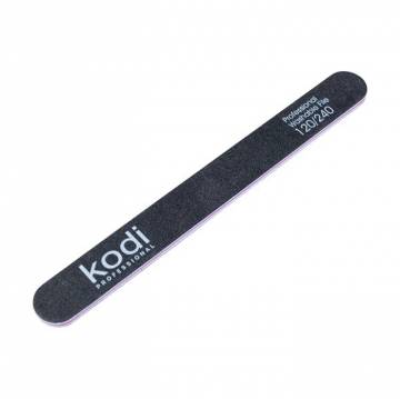 Пилка для ногтей Kodi Professional 120/240 грит прямая, черная, 178*19*4 мм Пилка для ногтей Kodi Professional 120/240 грит прямая, черная, 178*19*4 мм