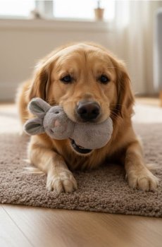 Плюшева іграшка для собак із пищалкою та шарудливою фольгою - сірий