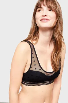 Женский черный бюстгальтер с тонкой чашкой UNKNOWN Черный 80B Etam 6511084
