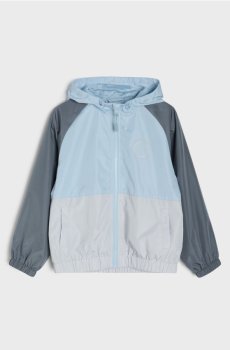 Легка куртка-вітровка з капюшоном - різнобарвний