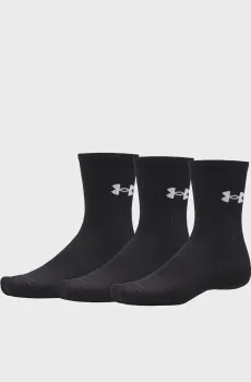 Черные носки (3 пары) UA Performance Cotton 3p Crw Черный 47.5-50.5 Under Armour 6009685-008
