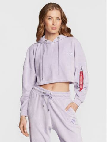Alpha Industries Світшот 108041 Фіолетовий Oversize Alpha Industries Світшот 108041 Фіолетовий Oversize
