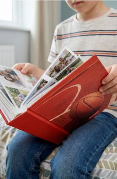 Фотоальбом з баскетбольним мотивом - мандариновий
