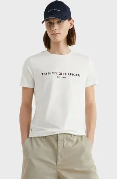 Мужская белая футболка CORE TOMMY LOGO TEE Белый M Tommy Hilfiger MW0MW11465