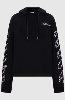Черные худи с принтом