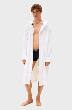 Мужской белый халат HOODED Белый L Tommy Hilfiger UM0UM03660