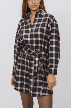 Reserved - Сукня з віскози - темно коричневий - 468IM-89X