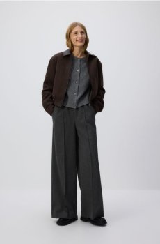 Reserved - Широкі штани з напуском - темно-сірий - 960BU-90M