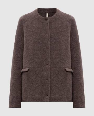 Коричневый жакет из кашемира и шелка Коричневый жакет из кашемира и шелка