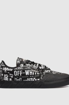 Черные кеды Vulc779 в принт логотипа