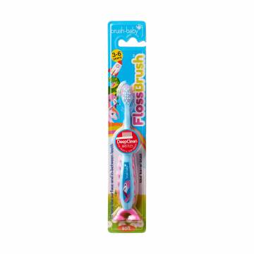 Детская зубная щетка Brush-Baby FlossBrush Flamingo на присоске, от 3 до 6 лет, 1 шт Детская зубная щетка Brush-Baby FlossBrush Flamingo на присоске, от 3 до 6 лет, 1 шт