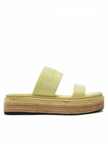 Calvin Klein Шльопанці Wedge Slide He HW0HW01966 Жовтий Calvin Klein Шльопанці Wedge Slide He HW0HW01966 Жовтий