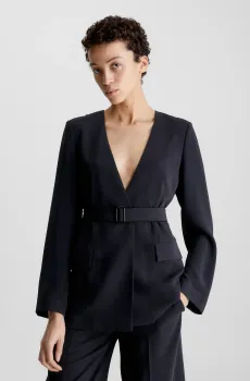 Женский черный жакет STRUCTURE TWILL Черный 38 Calvin Klein K20K205240