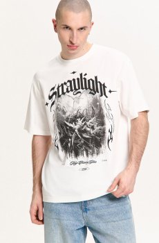 Cropp - Футболка з принтом - кремовий