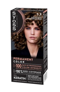 Стойкая крем-краска для волос SYOSS 5_8 Ореховый светло-каштановый, 115 мл