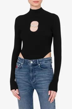 Женское черное боди Черный XS Moschino A1180.8701;0555