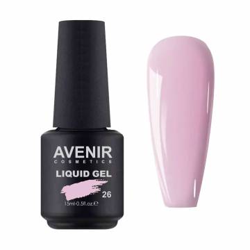 Жидкий гель для наращивания ногтей Avenir Cosmetics Liquid Gel 26, 15 мл Жидкий гель для наращивания ногтей Avenir Cosmetics Liquid Gel 26, 15 мл
