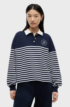 Женское темно-синее поло в полоску ROUNDAL Синий XS Tommy Hilfiger WW0WW50036