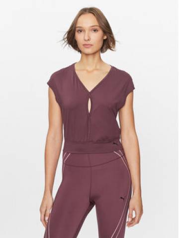 Puma Технічна футболка Studio Yogini 523953 Бордовий Tight Fit Puma Технічна футболка Studio Yogini 523953 Бордовий Tight Fit