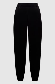 Черные утепленные джоггеры с шелком