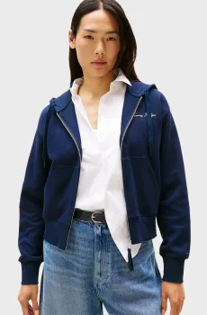 Женское темно-синее худи Синий M Tommy Hilfiger WW0WW45742