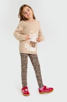 Легінси з леопардовим принтом - різнобарвний
