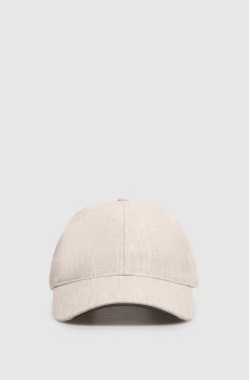 Серая кепка из льна