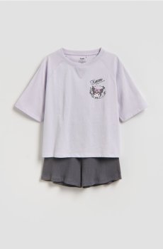 Reserved - Двокомплектна піжама Kuromi - лавандовий - 632IN-04X