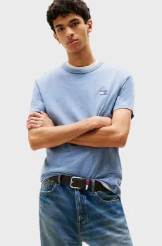 Мужская голубая футболка TJM REG BADGE Голубой M Tommy Jeans DM0DM20322