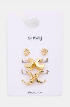 Сережки, 3 пари - золотий