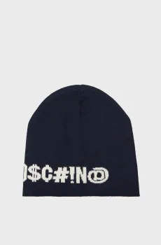 Женская темно-синяя шерстяная шапка Синий ONESIZE Moschino 60075 - M5544
