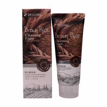 Пенка для умывания 3W Clinic Brown Rice Foam Cleansing с коричневым рисом, 100 мл Пенка для умывания 3W Clinic Brown Rice Foam Cleansing с коричневым рисом, 100 мл