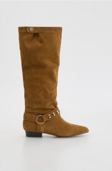 Reserved - Високі замшеві чоботи - темно коричневий - 017FG-89X