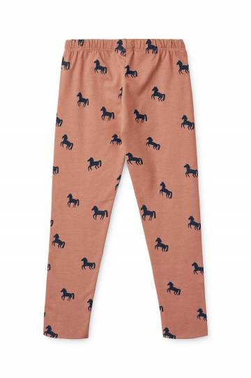 Детские леггинсы Liewood цвет бежевый с узором