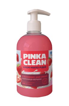 Жидкое крем-мыло Pinka Clean Клубника-сливки, 500 мл