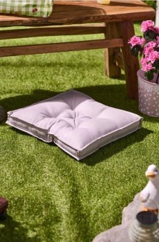 Подушка з штучним хутром - сірий