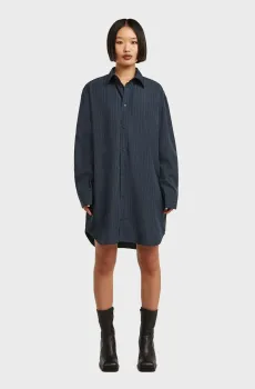 Женское темно-синее платье в полоску Синий L G-Star RAW D26979,E084