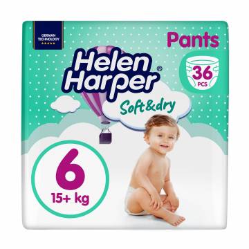Подгузники-трусики Helen Harper Baby Pants Soft & Dry, размер 6 (15+ кг), 36 шт Подгузники-трусики Helen Harper Baby Pants Soft & Dry, размер 6 (15+ кг), 36 шт