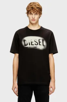 Мужская черная футболка T-ADJUST-V2 Черный L Diesel A19971 0QIAM