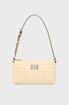 Женская бежевая кожаная сумка kuilt Бежевый ONESIZE Karl Lagerfeld A3W30071