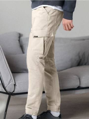 Джинси regular jogger fit - бежевий Джинси regular jogger fit - бежевий
